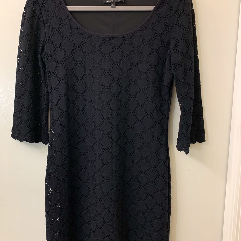 Black Crocheted/Lace Cocktail Dress 💋